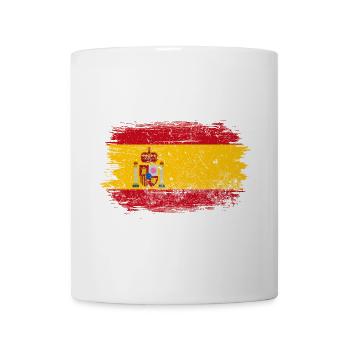 Spain Flag Brushstroke Emblem - Mug - white - Front