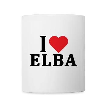 T-Shirt Ich liebe Elba T-Shirt Geschenkidee - Tasse - Weiß - Vorne