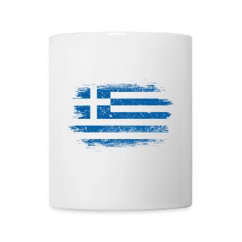 Brushed Greek Flag - Mug - white - Front