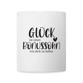 Sohn Bonussohn Stiefsohn Familie Geschenk Glück - Tasse - Weiß - Vorne