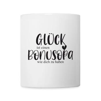 Opa Bonusopa Großvater Familie Geschenk Glück - Tasse - Weiß - Vorne