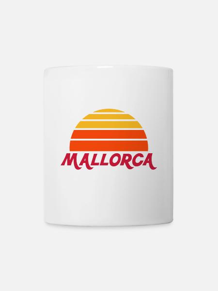 Mallorca (geteilte Halbsonne) - Tasse - Weiß