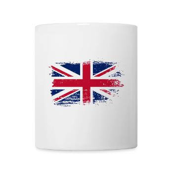 Distressed Union Jack Grunge - Tasse - Weiß - Vorne