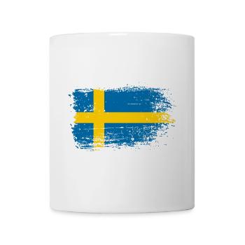 Bürste für die gestresste schwedische Flagge - Tasse - Weiß - Vorne