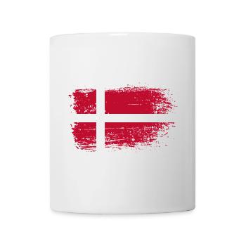 Grunge Danish Flag Print - Mug - white - Front