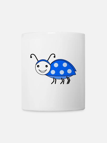 Maikäfer blau - Tasse - Weiß