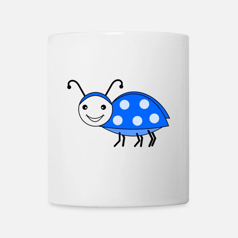 Maikäfer blau - Tasse - Weiß