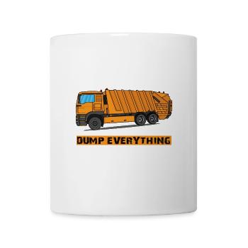 Garbage truck Garbage truck Professions Garbage man Garbage collection - Mug - white - Front