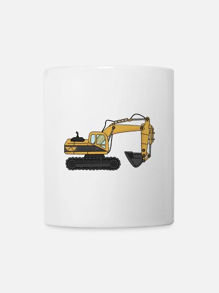 Bagger - Tasse - Weiß