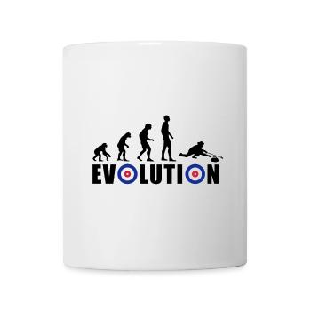 EVOLUTION CURLING Eisstockschießen Geschenk Winter - Tasse - Weiß - Vorne