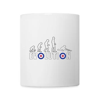 EVOLUTION CURLING Eisstockschießen Geschenk Winter - Tasse - Weiß - Vorne