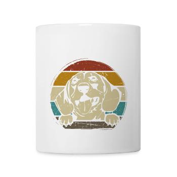 Dachshund Breed Dachshund Teckel 70s 80s retro - Mug - white - Front
