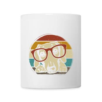 Dackel Welpe Hund Sonnenbrille - Tasse - Weiß - Vorne