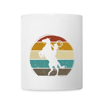 Westernreiten Westernreiterin Pferd Cowgirls Retro - Tasse - Weiß - Vorne