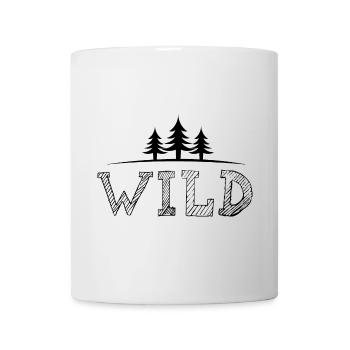 Icône de symbole de forêt extérieure Wild Survival Bushcraft - Mug blanc - blanc - Devant