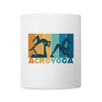 Yoga Acroyoga Partneryoga Vintage Design - Tasse - Weiß - Vorne