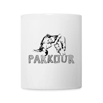 Parkour Symbol freerunning backflip Salto Grafik - Tasse - Weiß - Vorne