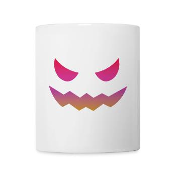 Halloween Kürbis Design Gesicht Verkleidungen - Tasse - Weiß - Vorne