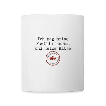 Satzzeichen retten Leben - ich mag meine Familie - Tasse - Weiß - Vorne
