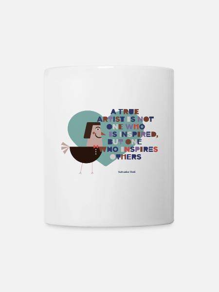 Motif artistique de l’oiseau d’inspiration - Mug blanc - blanc