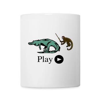 Monkey and crocodile - Mug - white - Front