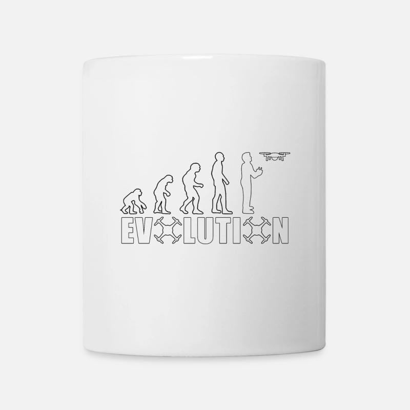 EVOLUTION DRONE Cadeau Pilote au sol Vol - Mug blanc - blanc