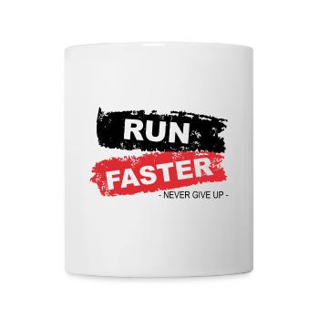 Run Faster Red Brush Style - Mug - white - Front