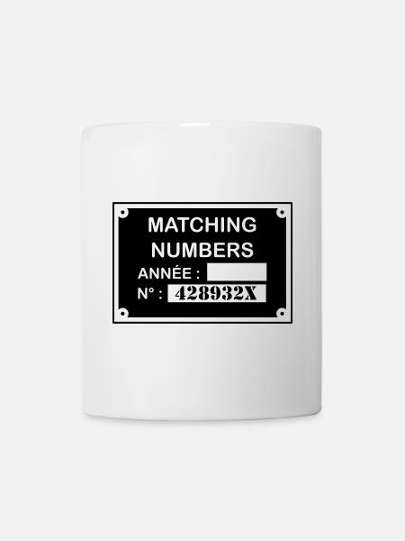 Matching Numbers - Mug blanc - blanc