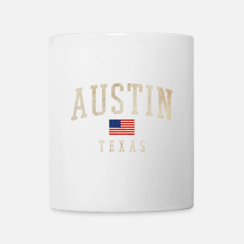 Austin Texas Americana Flag - Tasse - Weiß