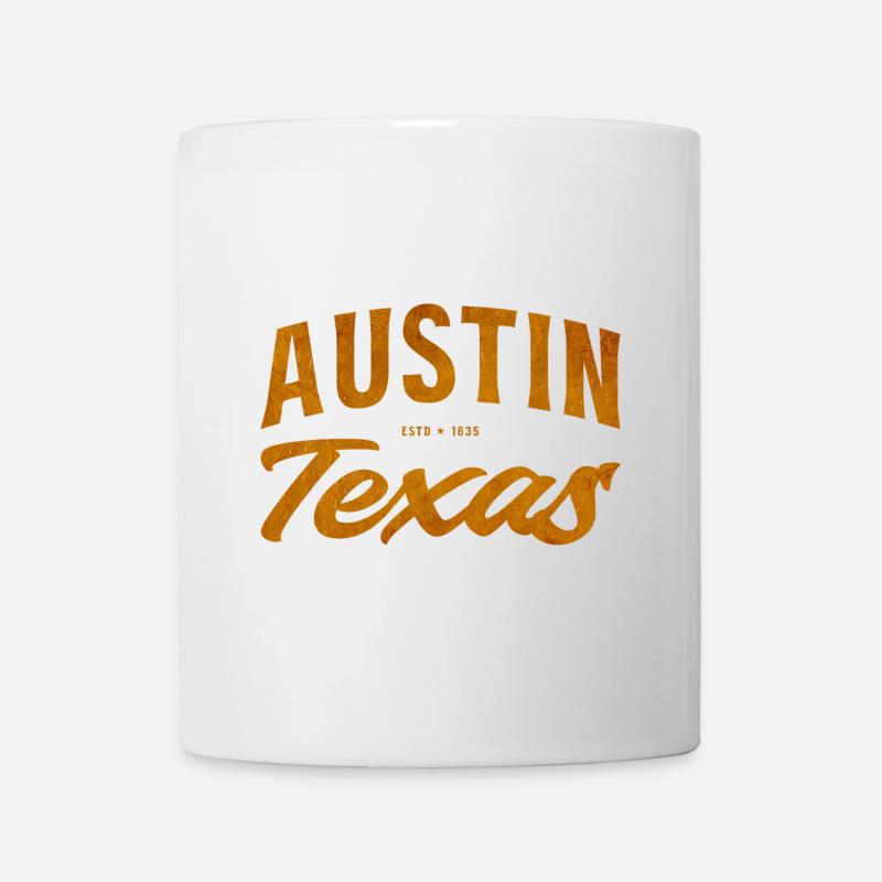 Austin Texas Vintage Lettering - Mug - white