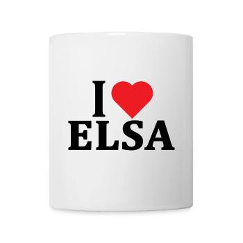 t-shirt I love Elsa t-shirt gift idea - Mug - white - Front