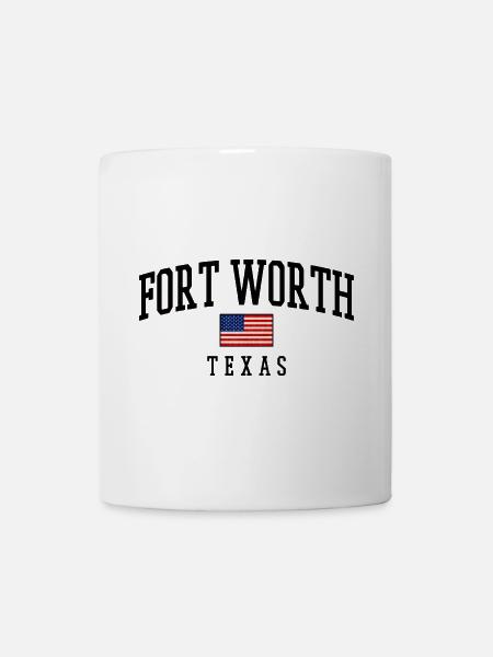 Fort Worth Texas USA Flaggenmotiv - Tasse - Weiß