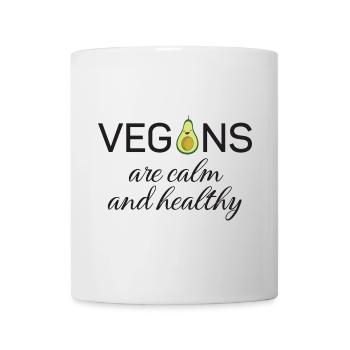 Les végétaliens sont calmes et en bonne santé - Mug blanc - blanc - Devant