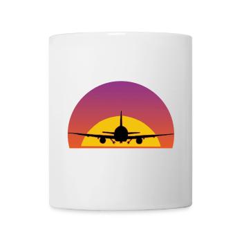 Voyage en avion - Mug blanc - blanc - Devant