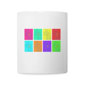 Chanteur de Rock en Pop Art - Mug blanc - blanc - Devant
