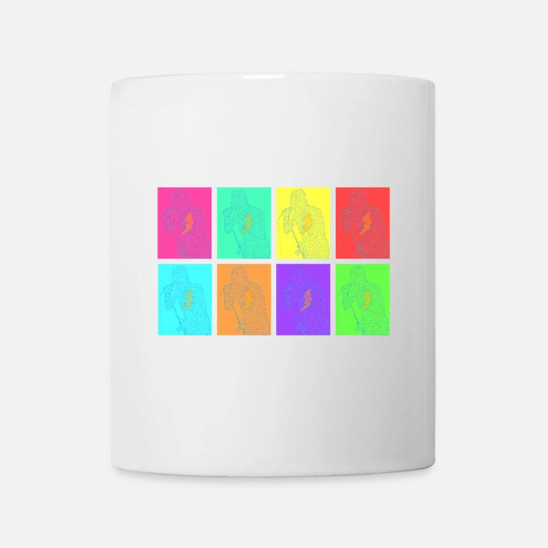 Chanteur de Rock en Pop Art - Mug blanc - blanc