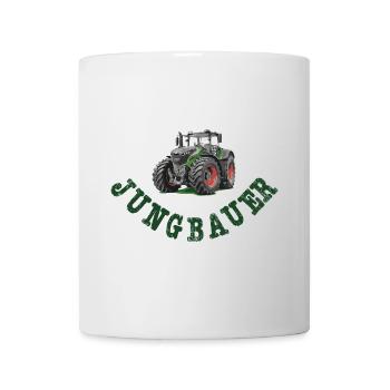 Jungbauer - Traktor Fan, Bauernhof Baby, Landleben - Tasse - Weiß - Vorne