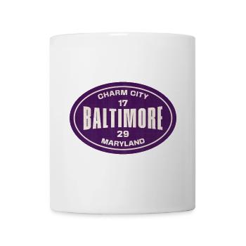 Emblème de Charm City Baltimore - Mug blanc - blanc - Devant