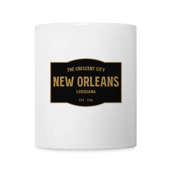 Or du Bouclier Vintage de la Nouvelle-Orléans - Mug blanc - blanc - Devant