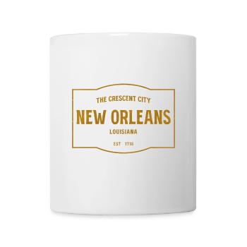 Crescent City New Orleans Emblem - Tasse - Weiß - Vorne