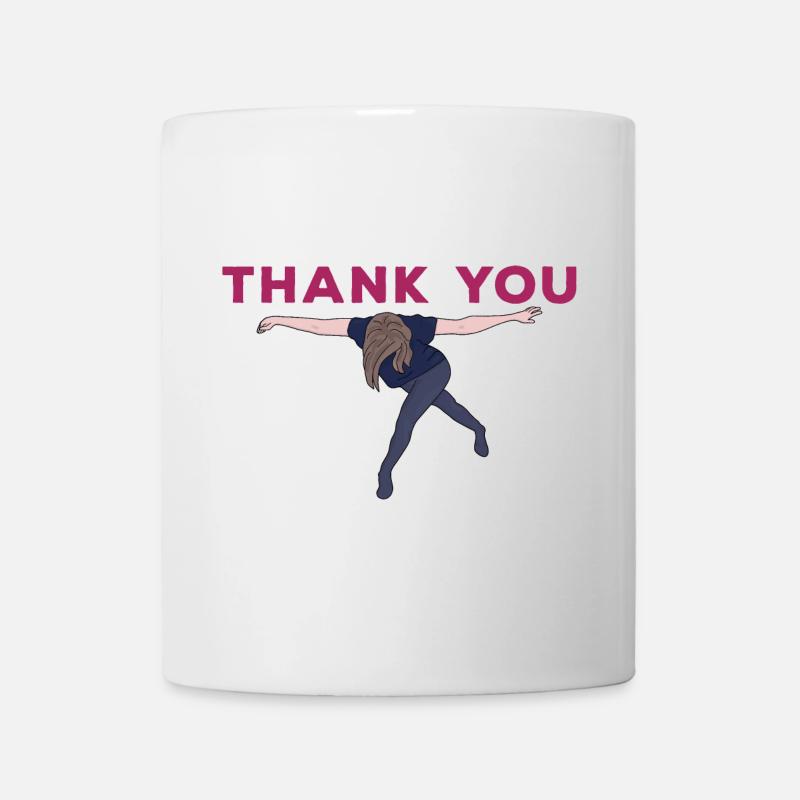 Danke Verbeugung lustiges Meme - Tasse - Weiß