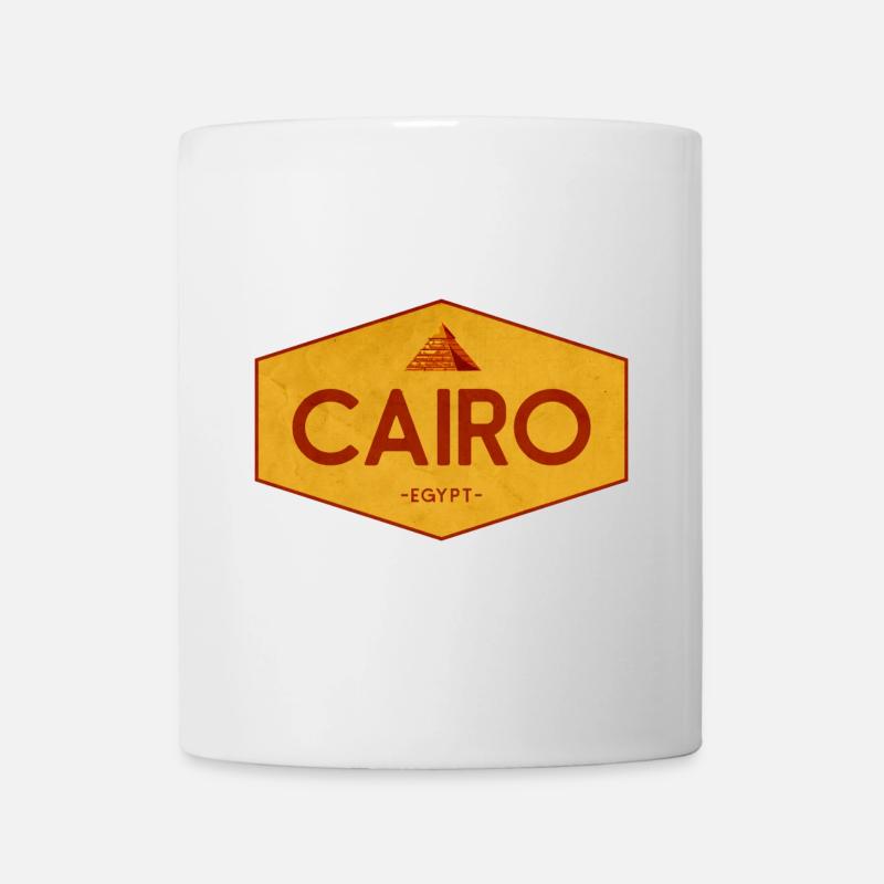 Cairo Egypt Pyramid Emblem - Tasse - Weiß
