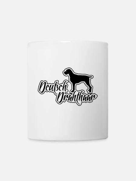DEUTSCH DRAHTHAAR Hunderasse Jagdhunde Wilsigns - Tasse - Weiß