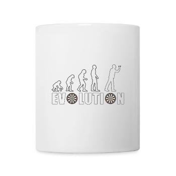 EVOLUTION DARTS Spiel Pfeil Dartscheibe Geschenk - Tasse - Weiß - Vorne