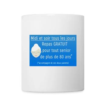 Repas gratuit - Mug blanc - blanc - Devant