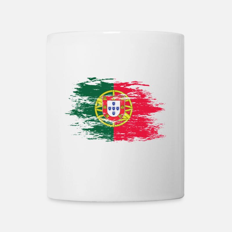 Drapeau portugais utilisé - Mug blanc - blanc