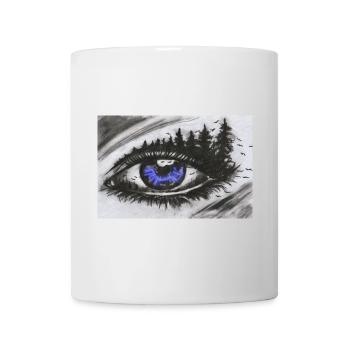 A look into the soul – an eye with a nature motif - Mug - white - Front