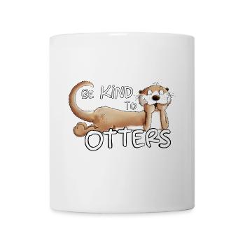 Be Kind Otter Spruch Tiermotiv - Tasse - Weiß - Vorne