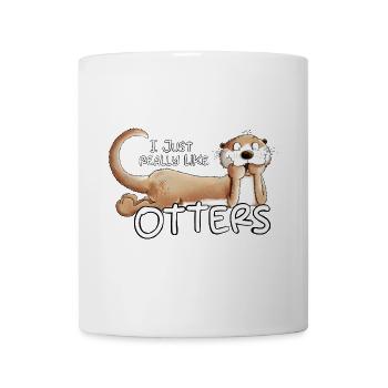 I Really Like Otters Otter Saying Animal Motif - Mug - white - Front