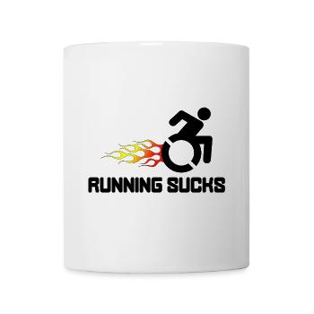 Wheelchair users hate running and jogging* - Mug - white - Front